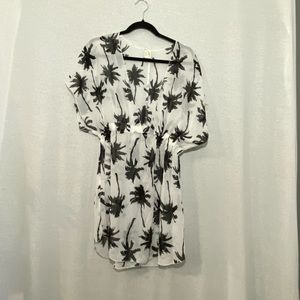 Palm tree bathing suit cover